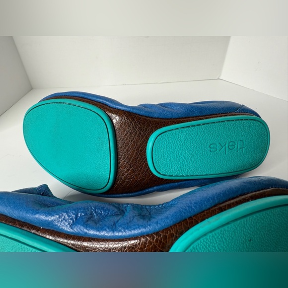 Tieks Gavrieli Size 7 Leather Ballet Flats Slip On Shoes Royal Cobalt Blue EUC - Picture 4 of 10